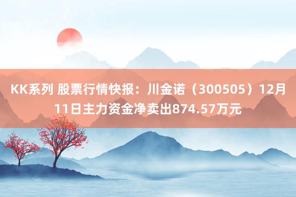 KK系列 股票行情快报：川金诺（300505）12月11日主力资金净卖出874.57万元